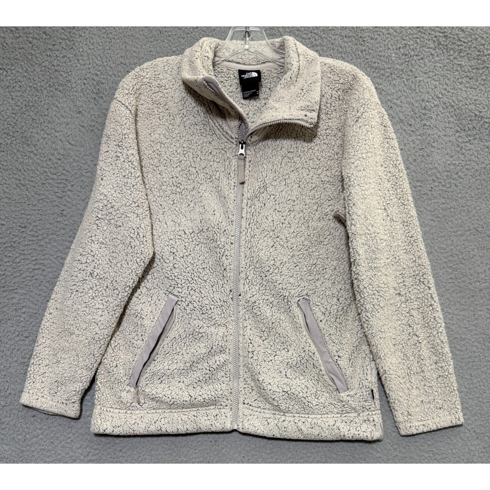 The North Face Furry Fleece 2.0 Jacket Womens Medium Full Zip Ivory color
